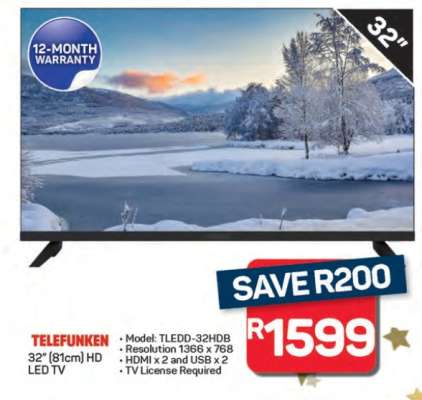 TELEFUNKEN 32" HD LED TV