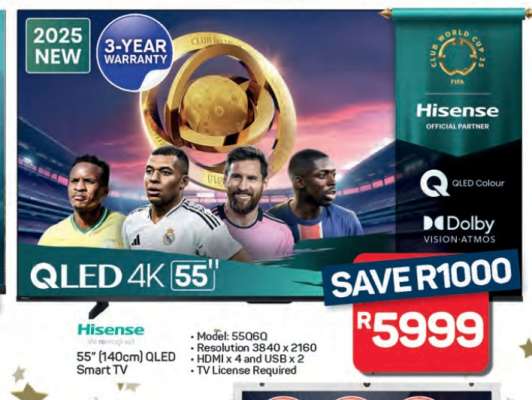 Hisense 55'' (140cm) QLED Smart TV