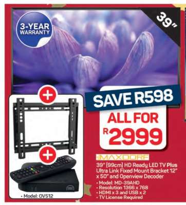 39" HD Ready LED TV Bundle