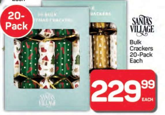 Santa's Village Bulk Crackers 20-Pack