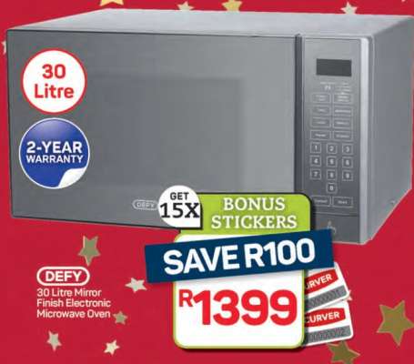 DEFY 30 Litre Mirror Finish Electronic Microwave Oven