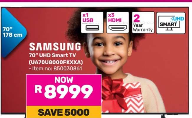 Samsung 70" UHD Smart TV