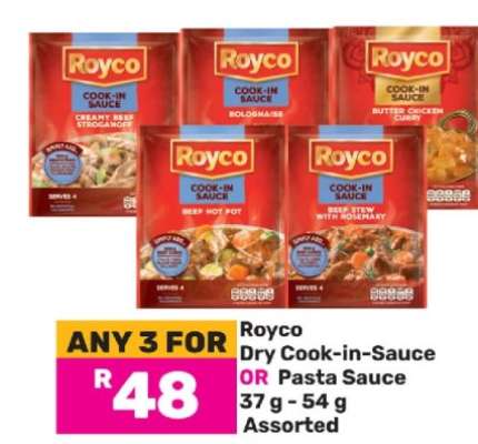 Royco Dry Cook-in-Sauce OR Pasta Sauce