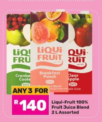 Liqui Fruit 100% Fruit Juice Blend 2 L Assorted