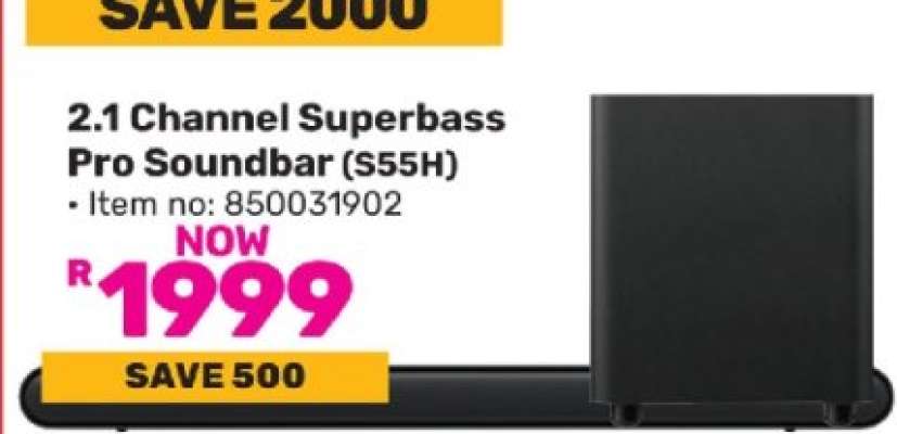 2.1 Channel Superbass Pro Soundbar (S55H)