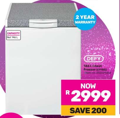 Defy 146 L Chest Freezer (CF185)