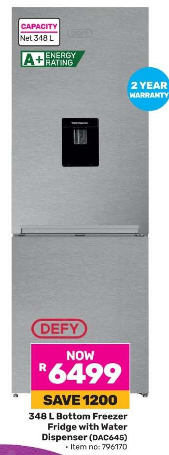 348 L Bottom Freezer Fridge with Water Dispenser (DAC645)