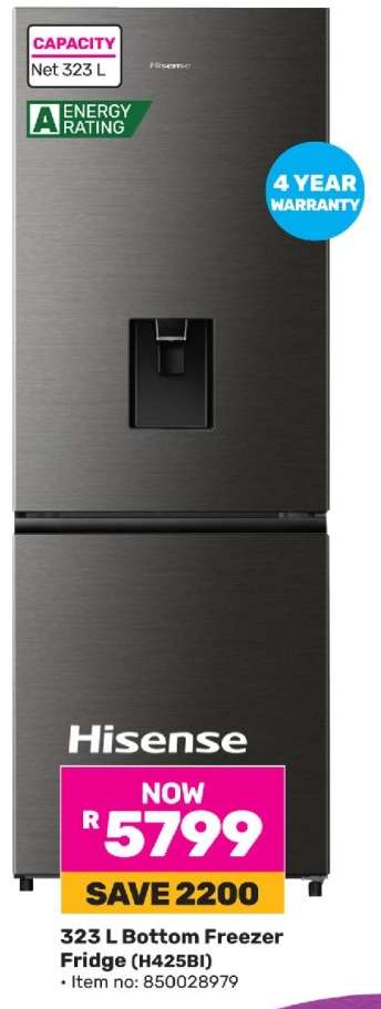 Hisense 323 L Bottom Freezer Fridge (H425BI)