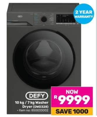 DEFY 10 kg / 7 kg Washer Dryer (DWD328)