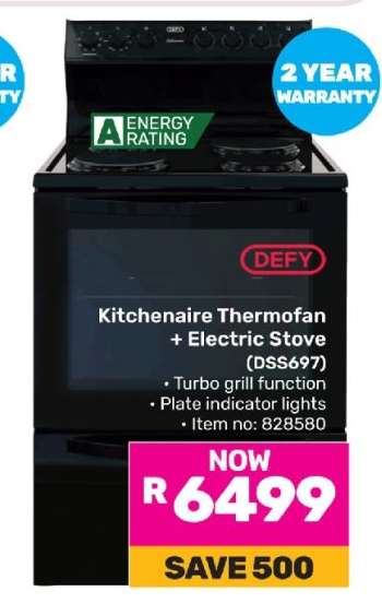 Defy Kitchenaire Thermofan+ Electric Stove DSS697