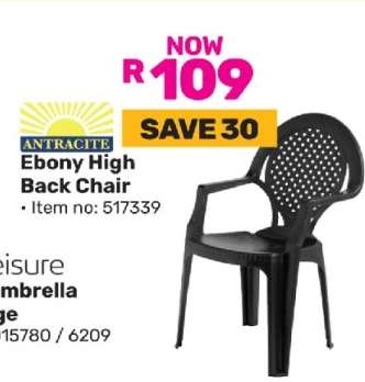 Ebony High Back Chair