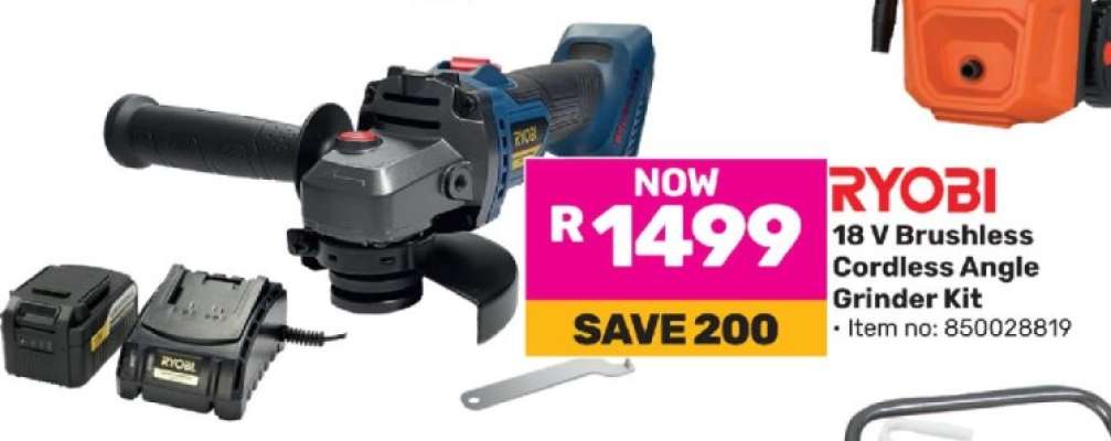 RYOBI 18 V Brushless Cordless Angle Grinder Kit