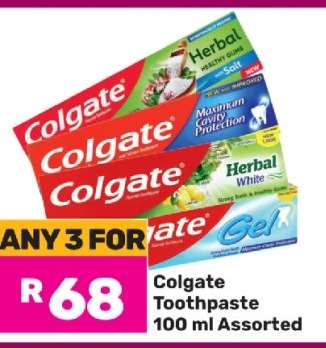 Colgate Toothpaste 100 ml Assorted