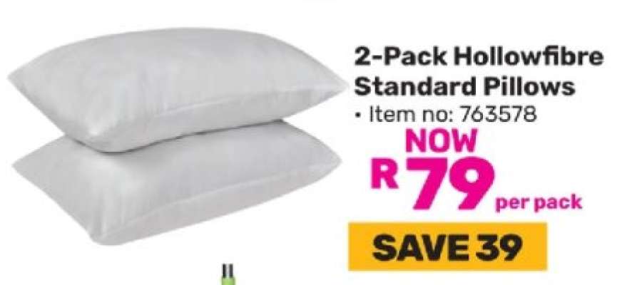 2-Pack Hollowfibre Standard Pillows