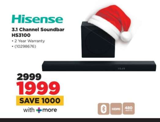 Hisense 3.1 Channel Soundbar HS3100
