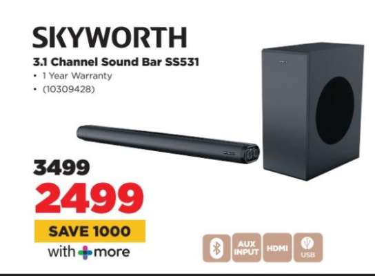 SKYWORTH 3.1 Channel Sound Bar SS531
