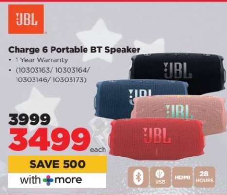 Charge 6 Portable BT Speaker