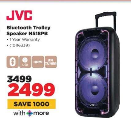 JVC Bluetooth Trolley Speaker N518PB
