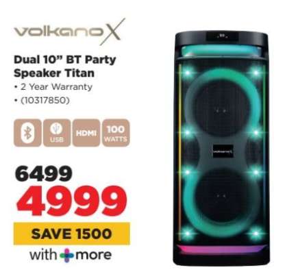 Volkano X Dual 10" BT Party Speaker Titan