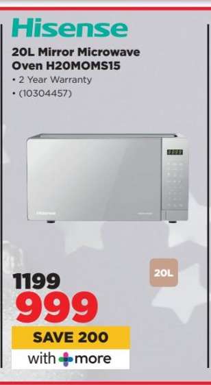 Hisense 20L Mirror Microwave Oven H20MOMS15