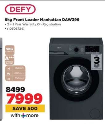 DEFY 9kg Front Loader Manhattan DAW399