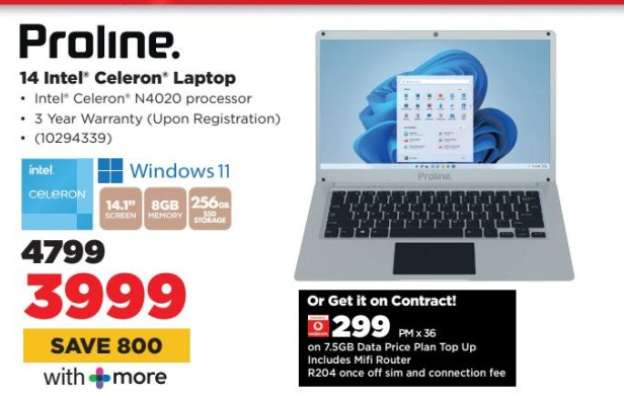 Proline 14 Intel® Celeron® Laptop