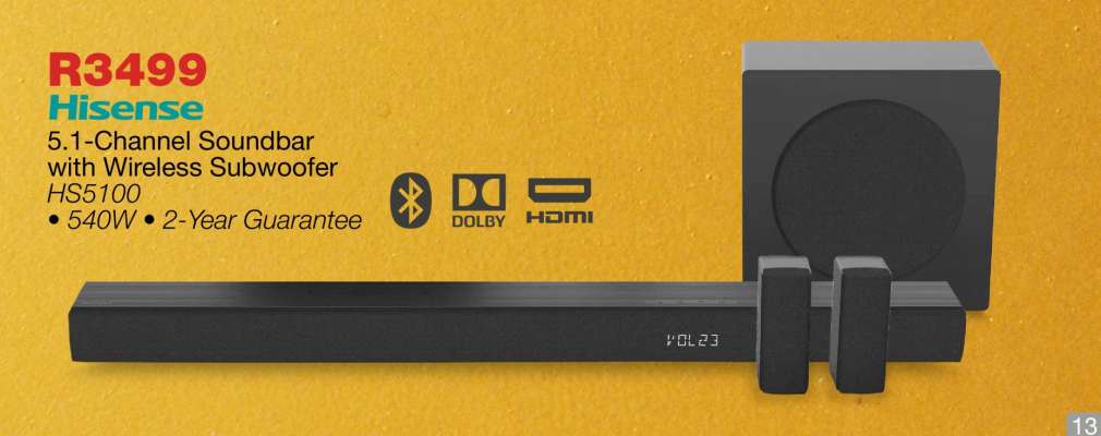 Hisense 5.1-Channel Soundbar with Wireless Subwoofer