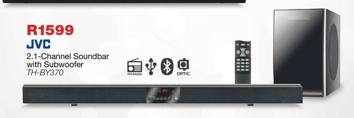 JVC 2.1-Channel Soundbar with Subwoofer