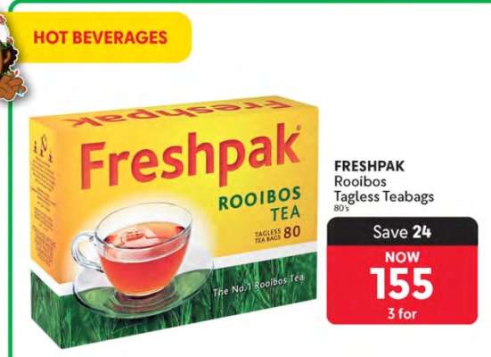 FRESHPAK Rooibos Tagless Teabags 80's