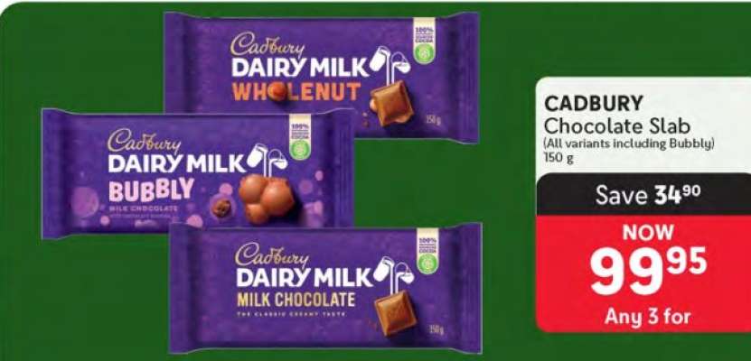 CADBURY CHOCOLATE SLAB