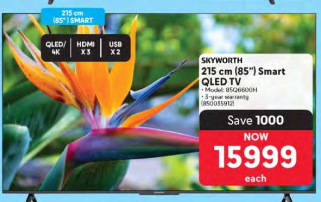 SKYWORTH 215 cm (85”) Smart QLED TV