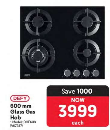 600 mm Glass Gas Hob
