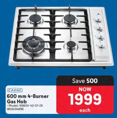 600 mm 4-Burner Gas Hob