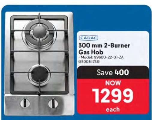 CADAC 300 mm 2-Burner Gas Hob