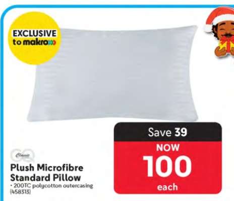 Plush Microfibre Standard Pillow