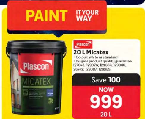 Plascon 20 L Micatex