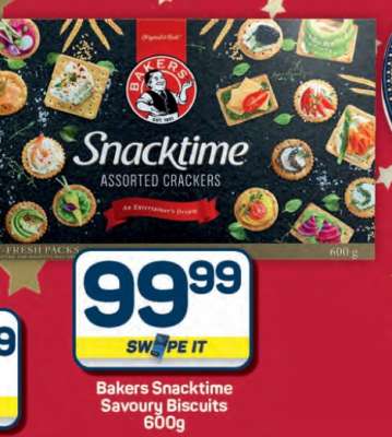 Bakers Snacktime Savoury Biscuits 600g