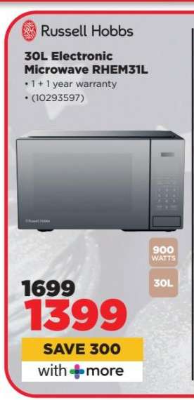 Russell Hobbs 30L Electronic Microwave RHEM31L
