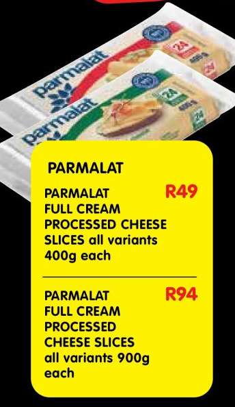 PARMALAT FULL CREAM PROCESSED CHEESE SLICES all variants 400g each
