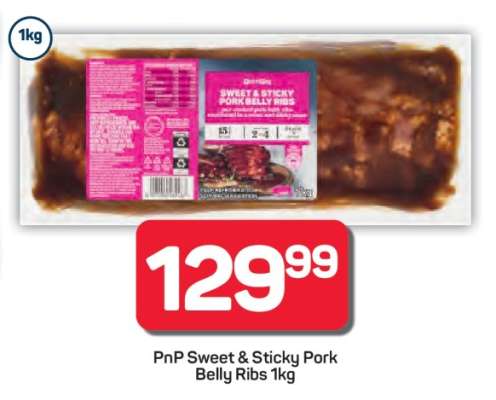 PnP Sweet & Sticky Pork Belly Ribs 1kg