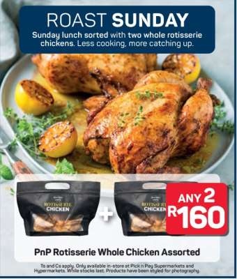 PnP Rotisserie Whole Chicken Assorted