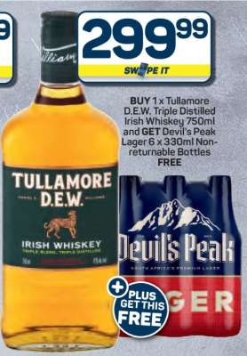 Tullamore D.E.W. Triple Distilled Irish Whiskey 750ml