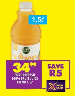 PURE REFRESH 100% FRUIT JUICE BLEND 1,5ℓ