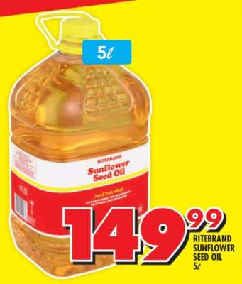 RITEBRAND SUNFLOWER SEED OIL 5ℓ