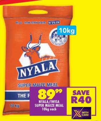 NYALA/IWISA SUPER MAIZE MEAL 10kg each
