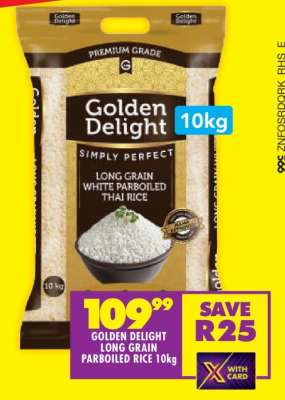 GOLDEN DELIGHT LONG GRAIN PARBOILED RICE 10kg