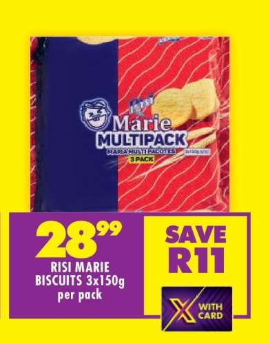 RISI MARIE BISCUITS 3x150g