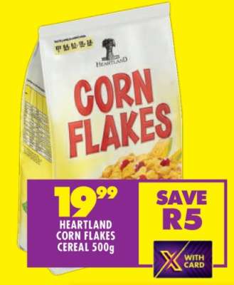 HEARTLAND CORN FLAKES CEREAL 500g