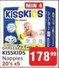 KISSKIDS Nappies 20's x5