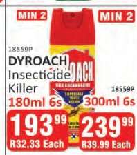 DYROACH Insecticide Killer 180ml 6s